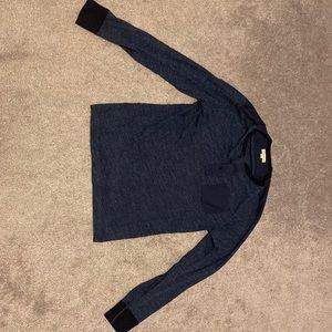 Men’s Blue J Crew Long Sleeve Crew-Neck 3-Button Henley - Never Worn - M